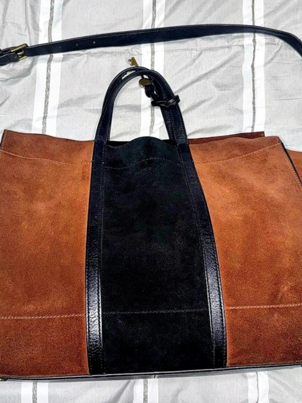 Fossil Brown & Black Tote